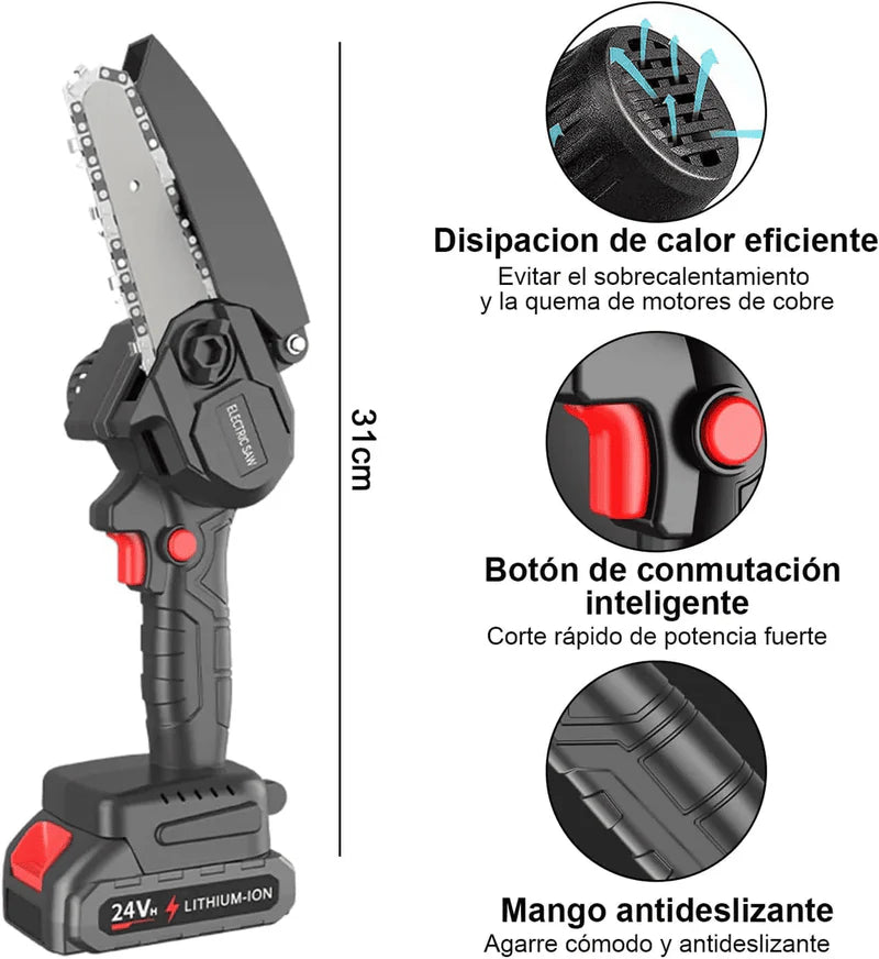 Mini Motosierra De Mano Portátil Recargable